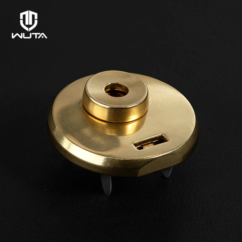 WUTA 100% Brass Bag Lock Accessories Vintage Round Twist Lock Key Metal Insert Lock DIY Leather Craft Hardware Handbag Luggages