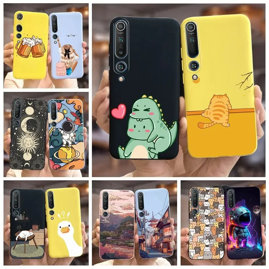 Für Xiaomi Mi 10 Pro Fall Nette Mode Gemalt Abdeckung Weiche TPU Stoßfest Telefon Fall Für Xiaomi Mi 10 Lite mi 10 Pro 5G Volle Coque