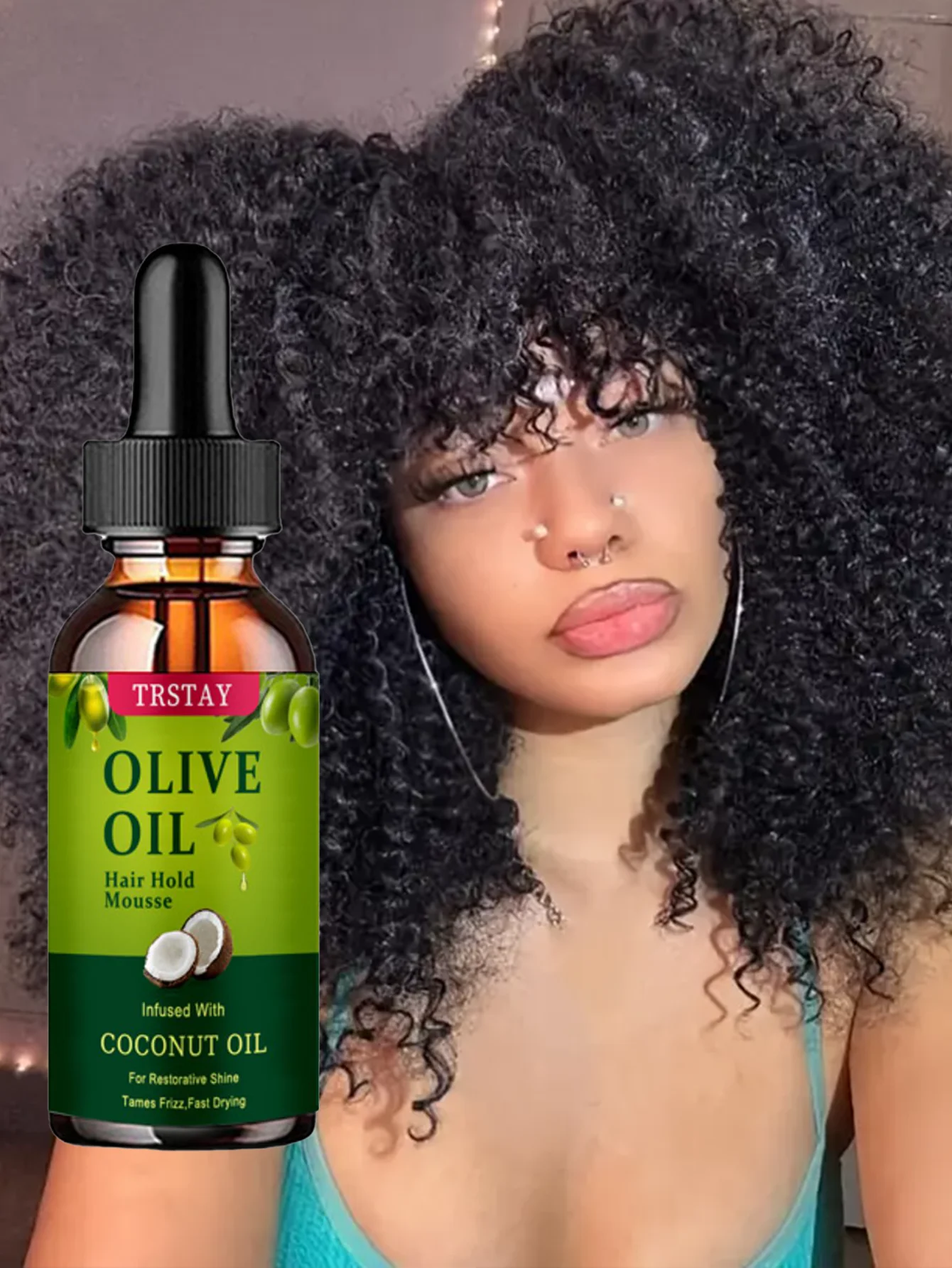 Moisturizing Curly Hair Treatment Oil with Deep Repair Essence Instantly Revitalizes Adds Luster and Re Glow for Silken Soft Hyd - Image 3