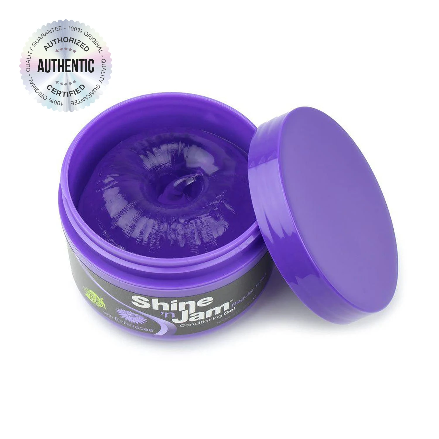 2Pack Deal Ampro Shine 'n Jam Conditioning Gel Regular Hold 4oz - Smooth Finish, Non-Flaky, Conditions Hair