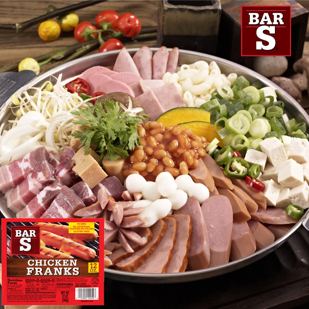 Bas Hupanck sausage 454g boon stew Sausage Ham franc barbecue hot dog Kids side dish 454g Bag of Bas Furank Sausage Stew Sausage Ham Franks BBQ Hot Dog Kid's Side Dish