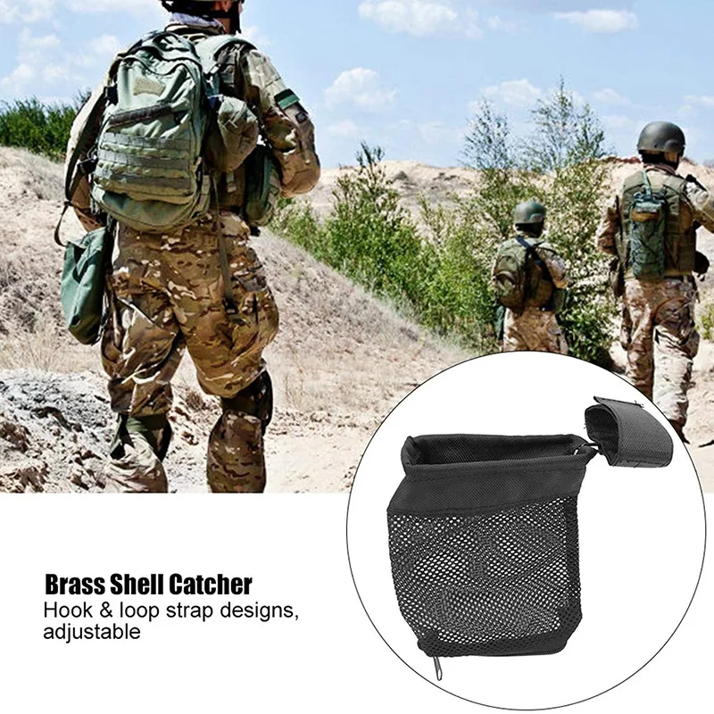 Tactical AR15 Shell Recovery Bag Airsoft Bullet Shell Collection Catcher Pack Net Pouch Outdoor CS Paintball Shooting Supplies