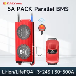 Daly Smart BMS Parallel BMS 4S LiFePO4 3S 7S 8S 10S 12S 13S 14S 15S 16S 17S 20S 24S BMS Battery 18650 5A Parallel Inverter