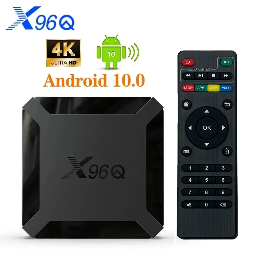 Box Android TV X96Q 2GB 16GB Allwinner H313 Quad Core 4K 60fps Smart TV BOX Wifi Google Player Youtube X96 Set Top Box