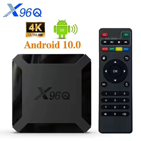 Box Android TV X96Q 2GB 16GB Allwinner H313 Quad Core 4K 60fps Smart TV BOX Wifi Google Player Youtube X96 Set Top Box