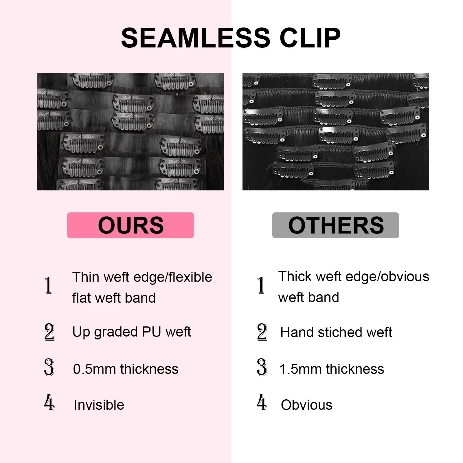 40 بوصة مستقيم كليب Ins وصلات شعر الإنسان الشعر 16A البرازيلي ريمي الشعر البشري الطبيعي 70 جرام 10 قطعة/المجموعة كامل الرأس للنساء
