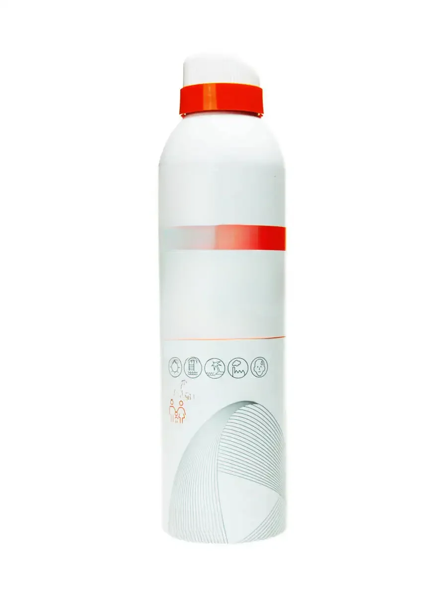 Proteção Solar atópica, para defesa da pele, fácil aplicação, 50 + 200ml spf spray, muito alta, com