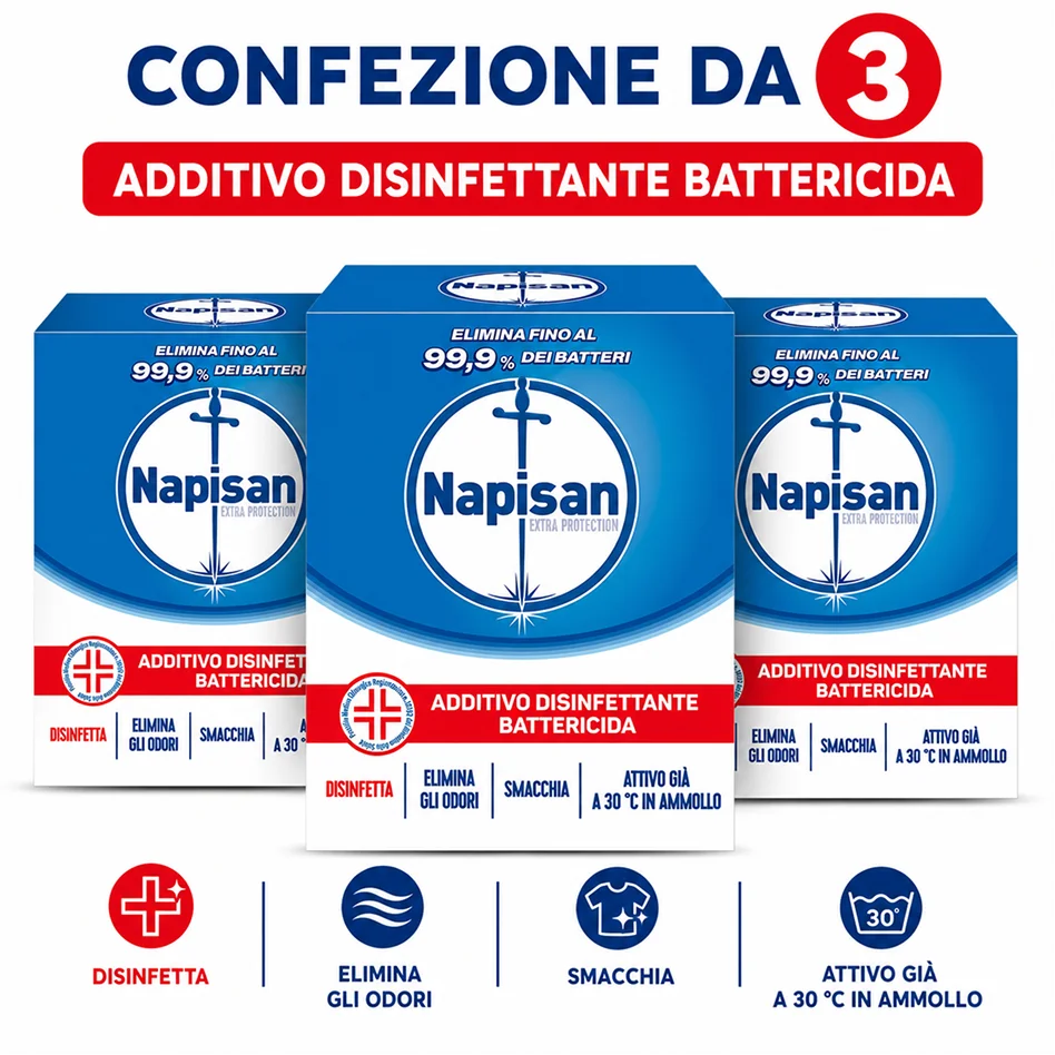 NONE Confezione da 3, 4 o 5 Napisan Additivo Polvere 500 g, additivo per bucato in lavatrice e a mano, formato scorta per casa e lavanderia