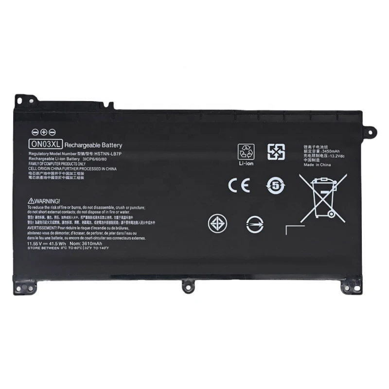 11.55V 41.5Wh New Laptop Battery ON03XL for HP Pavilion X360 13-U 13-U140TU M3-U001DX Notebook HSTNN-LB7P 844203-850 843537-541