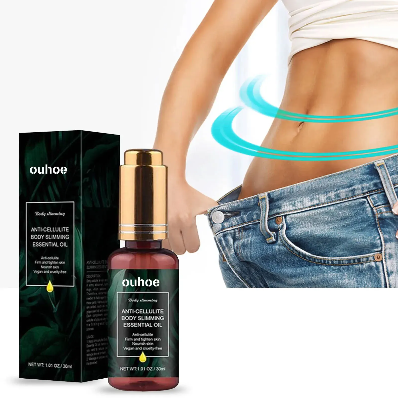 Slimming Essential Oil Lose Weight Belly Slim down Tummy Fat Burner Remove Cellulites Anti Sagging Firm Body Shaping Massage Oil