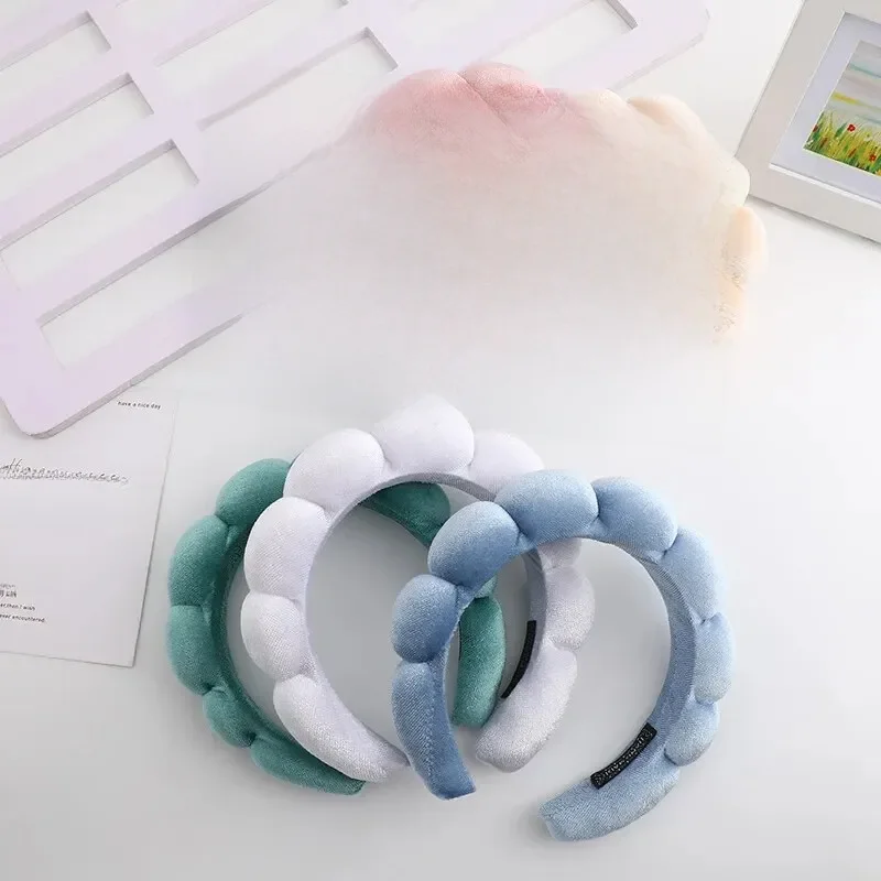 Bandeau de cheveux en velours, tête de mort haute, éponge supérieure, pâte frite, torsades, fouet haut, accessoires pour cheveux, document solide