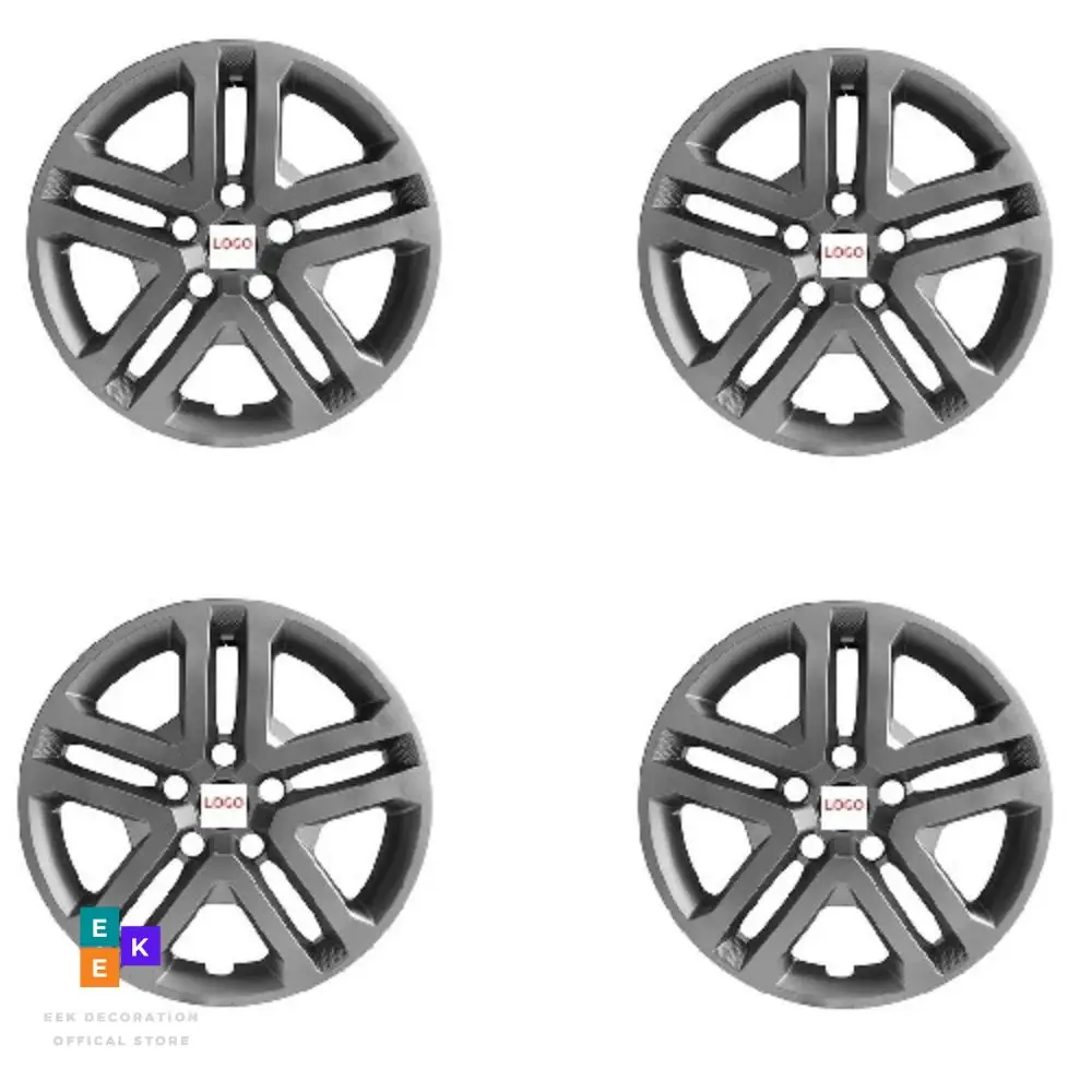 Auto Caps for Wheels Caps Wheel with 14 Inch 15 Inch Hubcap 16 Inch 4 Pieces + Emblem Black Color Abs plastic A++