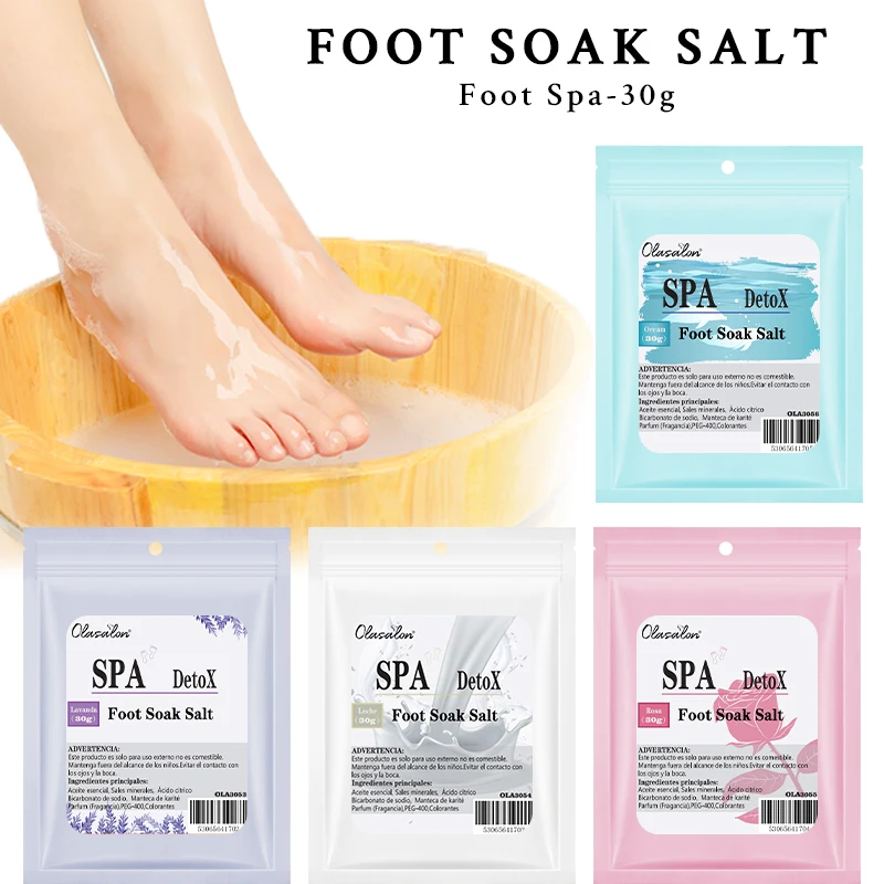 30g Rose Lavender Foot Bath Salt Foot Care SPA Softening Soaking Relaxation Nourishing Foot Therapy Exfoliation Home