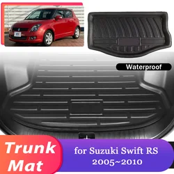 Car Trunk Mat for Suzuki Swift RS 2005~2010 2006 2007 Luggage Waterproof Cargo Rug Pad Liner Boot Cover Part Carpet Accessories
