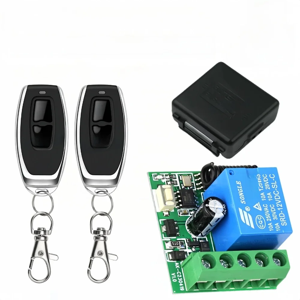 KEBIDU RF 433 Mhz Uniwersalny przełącznik zdalnego sterowania bramą 12V Kod zapisu Odbiornik przekaźnika DIY Mini moduł do oświetlenia LED drzwi garażowych — zdjęcie produktu 7