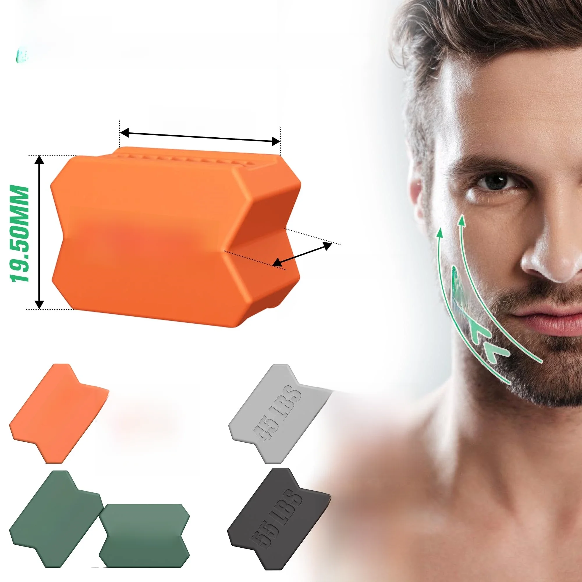 JawLine – boule d'exercice pour le visage, Toner musculaire, entraînement des mâchoires, exercices de gencives, Lifting du menton et des joues, éliminateur du double menton