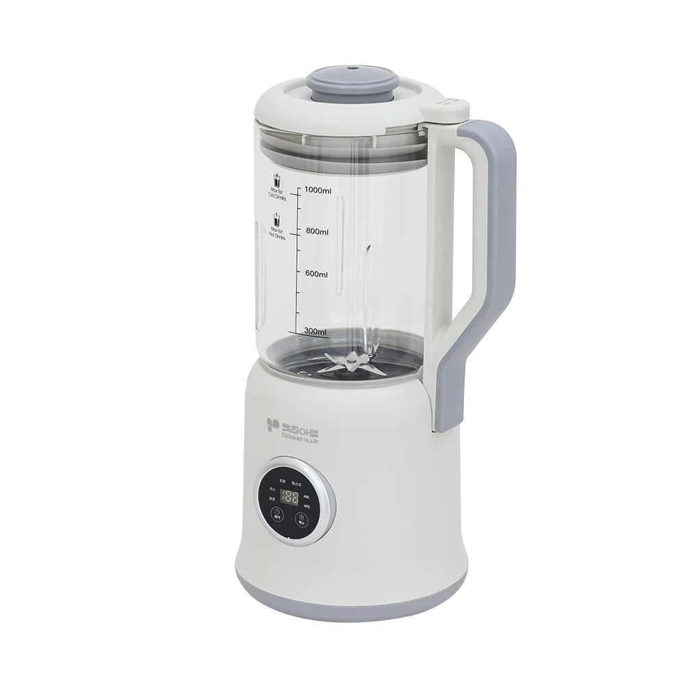 R آلة صنع زيت الصويا المقاوم للحرارة للمطبخ من الفولاذ المقاوم للصدأ ، غطاء تعبئة مزدوج من الزجاج المقسى ، سحق عالي السرعة ، حافظة للحرارة ، آلية ، مغسولة ، عصيدة الصويا ، حساء ، عصير ، حبوب ، نودر ، من 1 لتر