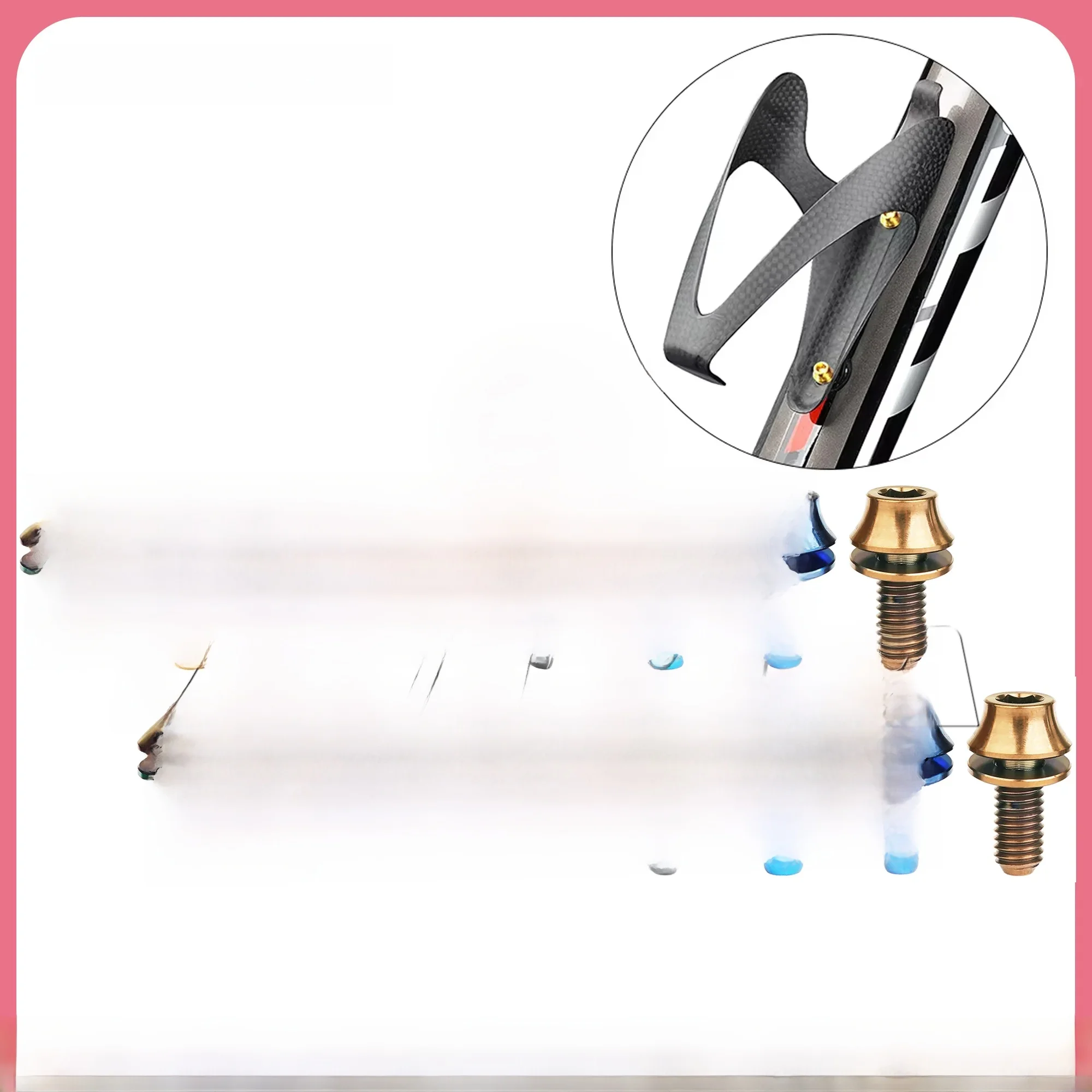 AliExpress NONE Wanyifa 2/5/10pcs Titanium Bolts M5x12mm Bicycle Bottle Cage Bolts MTB Road Bike Water Holder Fixed Screw Accessories