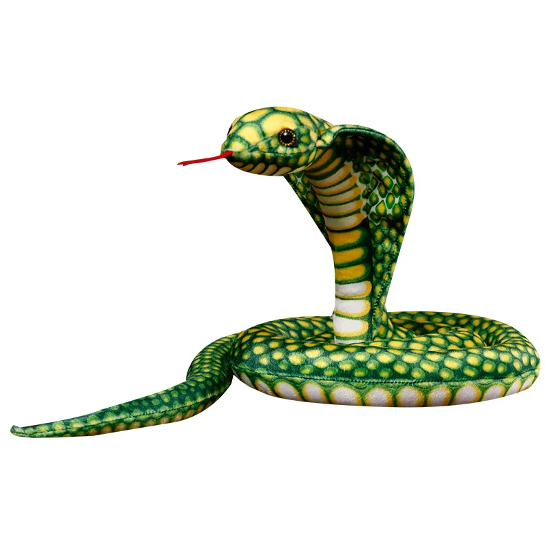 Simulated Snake Plush Toy Python Cobra Doll Rag Doll Coiled Snake Party Decoration Halloween Decoration Plush Toy