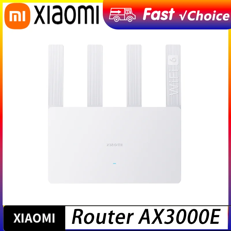 router-xiaomi-ax3000e-wifi-6-3000mbps-dual-band-gigabit-con-chip-qualcomm-doppia-porta-wan-memoria-ampia-da-256mb-networking-mesh-cn