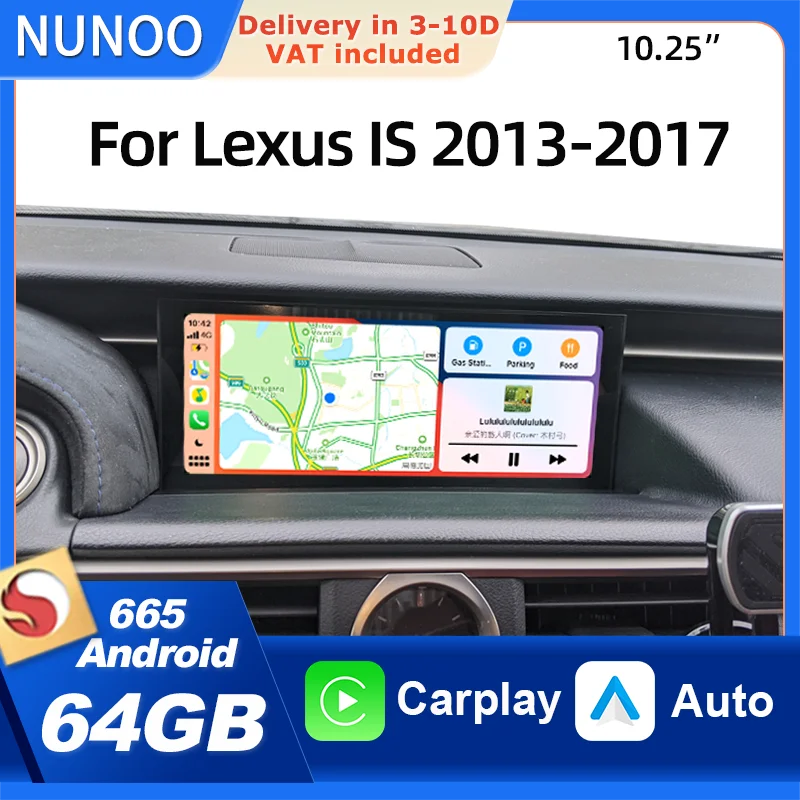Wireless Carplay Android Auto Radio For Lexus IS 2013-2017 Car Stereo Multimedia Player 4G WIFI Navigation GPS DSP