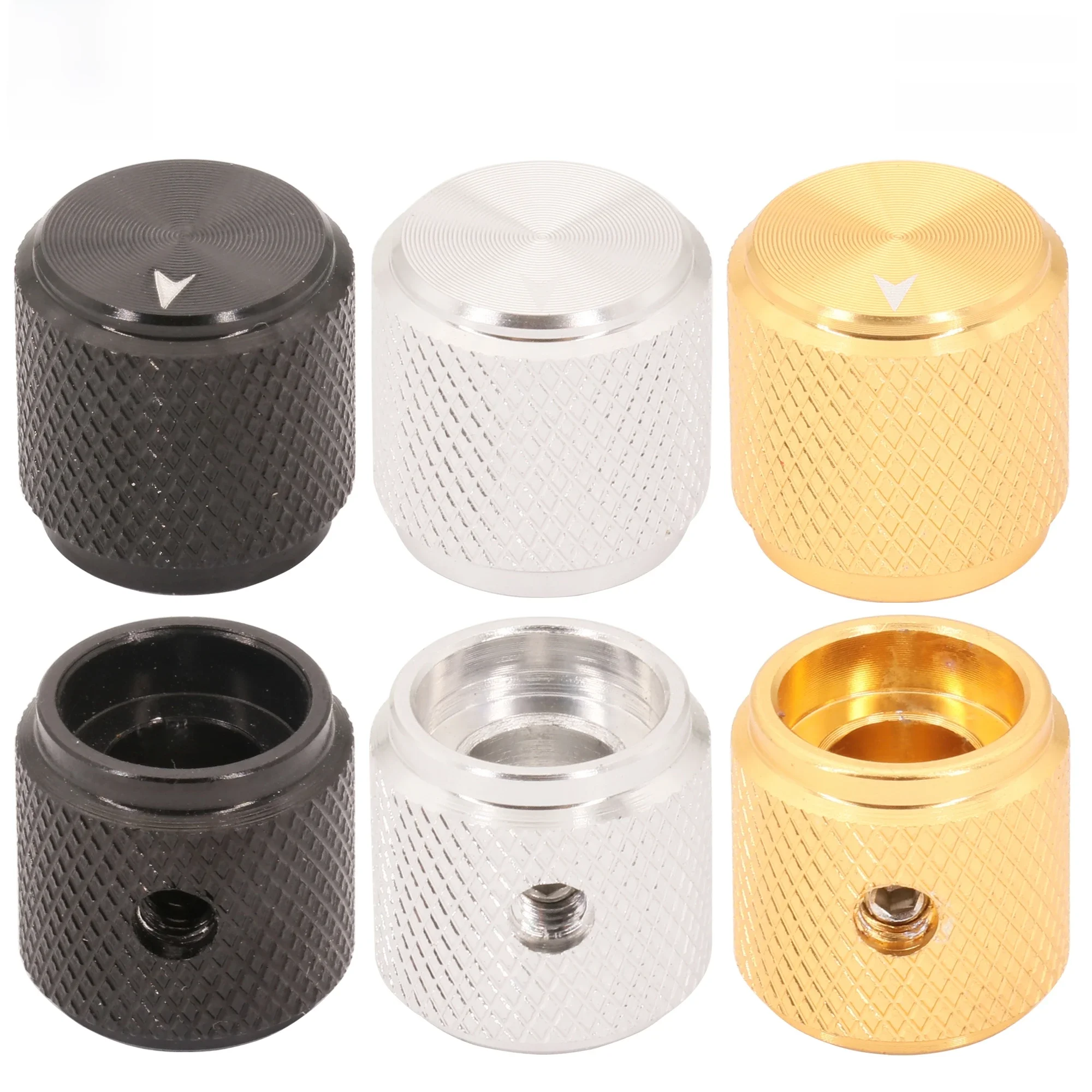 1 szt. 13x13mm pokrętło z litego aluminium CNC nasadka na przycisk do wzmacniacz gitarowy DAC Radio CD potencjometr regulacji głośności — zdjęcie produktu 6