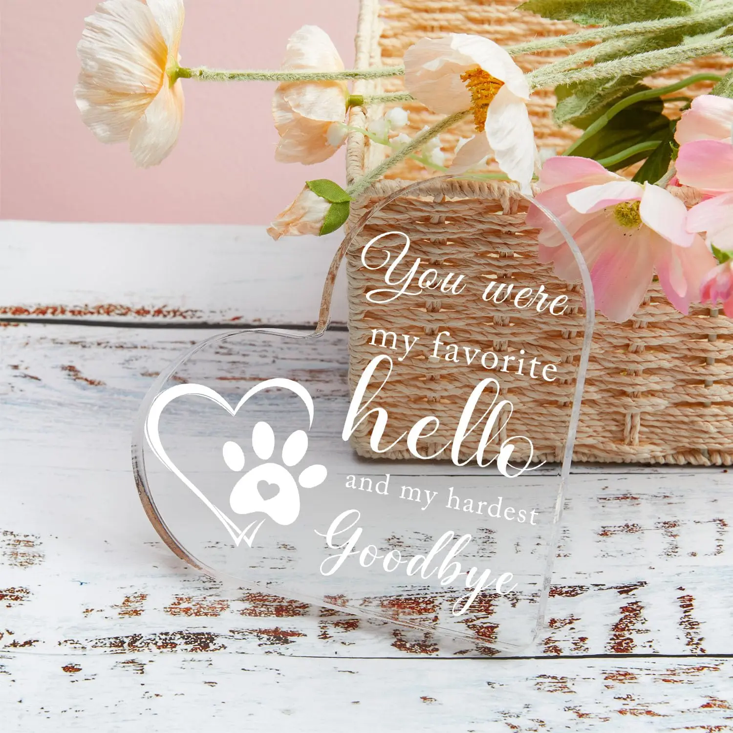 1pc Gift to commemorate the loss of a loved one Pet Memorial Gift Sympathy for the loss of a pet Decorative plaque gift