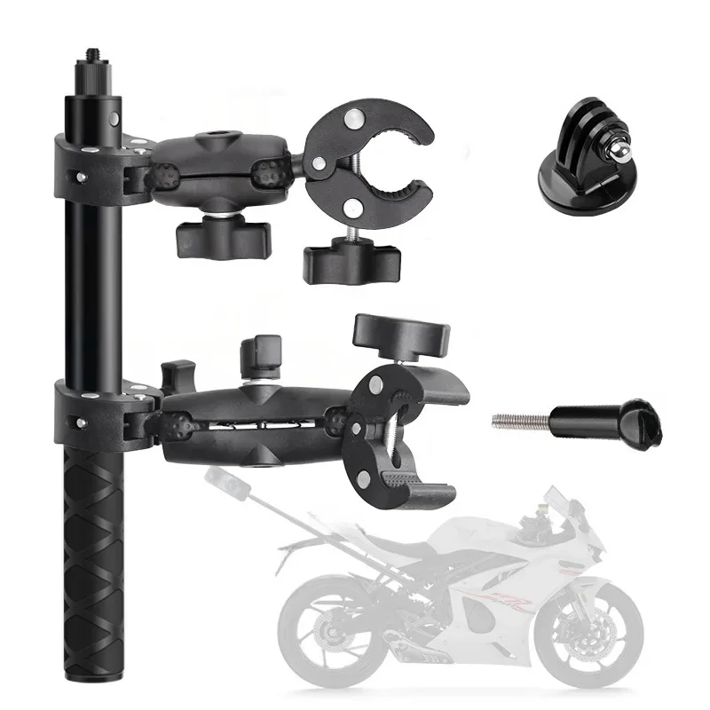 AliExpress ERIKOLE Motorcycle Bicycle Camera Pov Mount Bracket Selfie Stick Support for Gopro 13 12 11 Insta360 X4 X3 Bike Holder Accessories