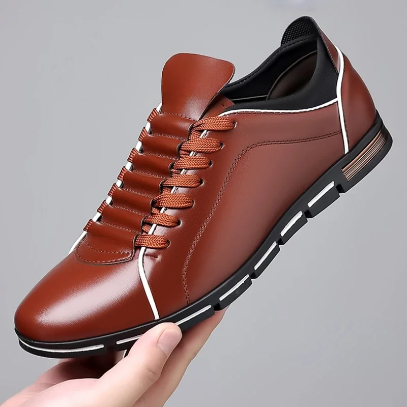 Homme de luxe chaussures en cuir décontractées printemps automne nouvelle mode chaussures en cuir Style britannique hommes chaussures d'affaires chaussures de travail plates