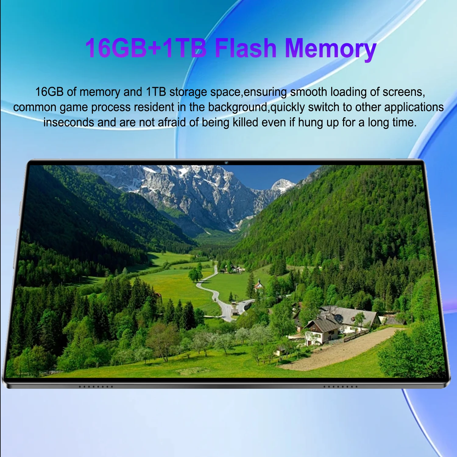 2026 New Android 13 Tablet 12000mAh Large Battery 16GB RAM 1TB ROM 10 Core Processor 5G WiFi Portable 16MP+32MP Camera For Home Entertainment And Casual Reading