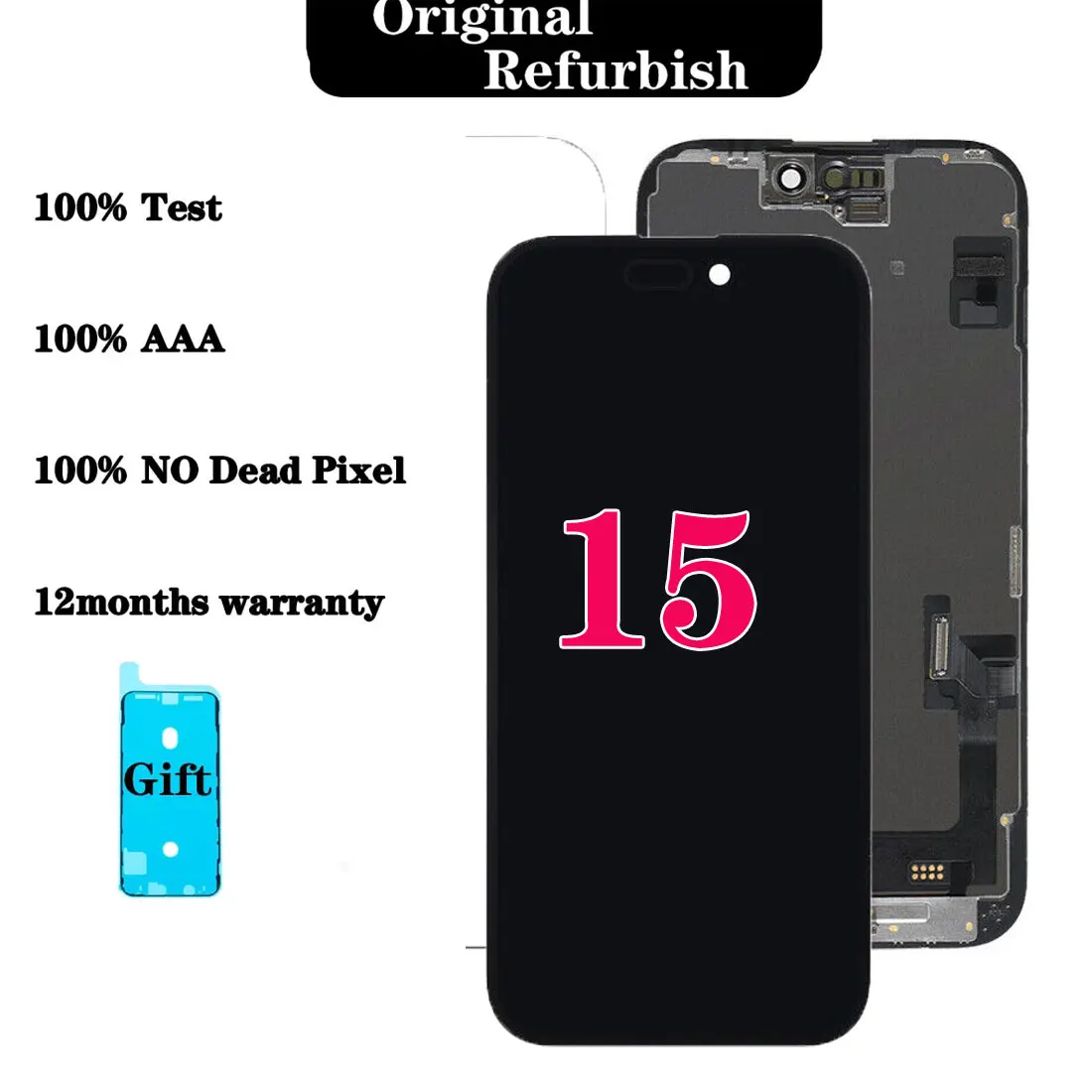 

AAA Original Refurbish Screen For IPhone 15 Lcd For Iphone15 Lcd Display Panel Assembly Repair parts Replacement