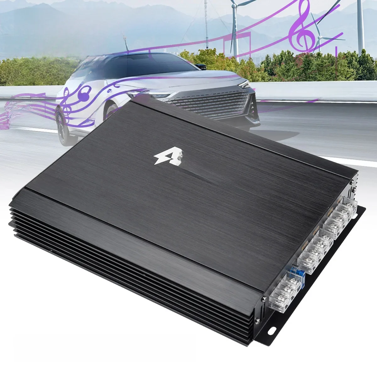 4-kanaals 12V auto-eindversterker Digitale stereo surround passieve subwoofer audiospeler Max. 8800W - afbeelding 2