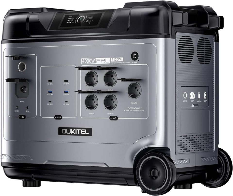 BRAND NEW P5000 PRO 4000W Portable Power Station, 5120Wh Solar Generator with LiFePO4 Battery, 5 AC Outputs for Emergencies, Pow