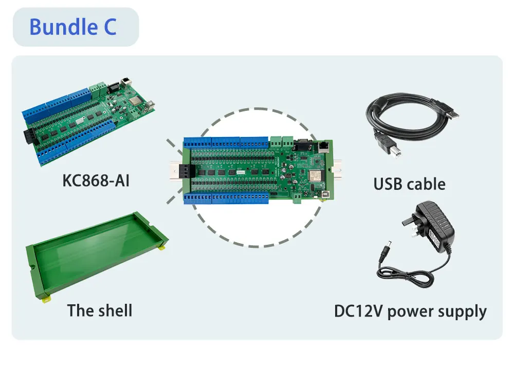 KC868-AI Ethernet Wifi RS232 RS485 ESP32 Eingangsmodul IR RF 433M Unterstützung ESPhome Home Assistant Tasmota DIY – Detail 25