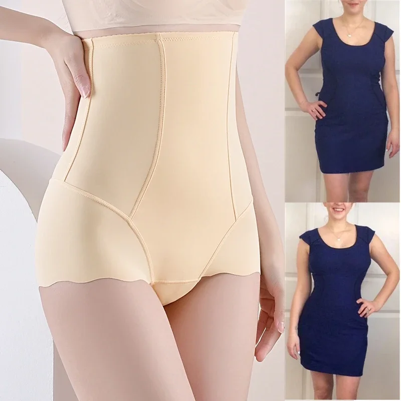 Wysoka talia urządzenie do modelowania sylwetki damska bez szwu majtki modelujące brzuch modelująca biodra bielizna po porodzie wyszczuplająca odzież modelująca Plus Size — zdjęcie 2