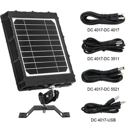 Trail Camera Solar Panel, Solar Battery Charger Kit 12V/1.2A 9V/1.6A 6V/2.4A with Build-in 8000mAH Battery for Hunting Camera