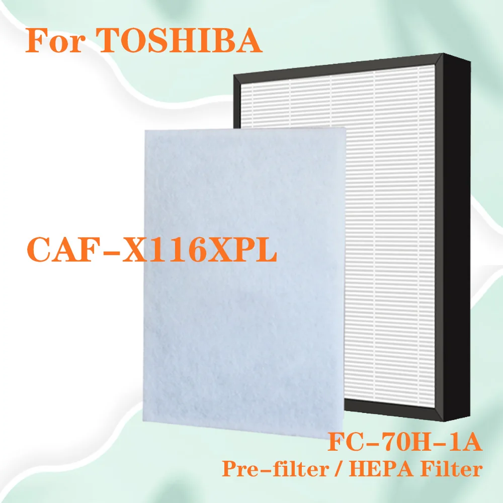 Filtro Hepa vero ad alta efficienza FC-70H-1A per purificatore TOSHIBA CAFX116XPL CAF-X116XPL 5 in1