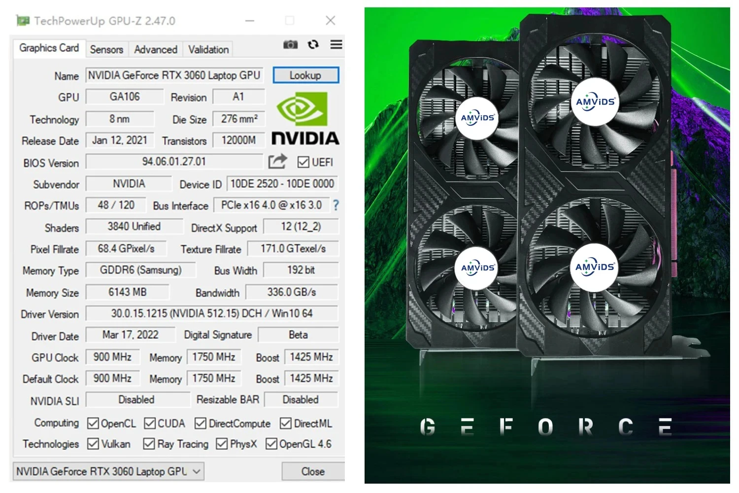 2024 scheda grafica RTX 3060 6G usata GDDR6 192Bit Non LHR Mining schede Video per scheda di gioco GeForce RTX 3060M 46-49Mhs