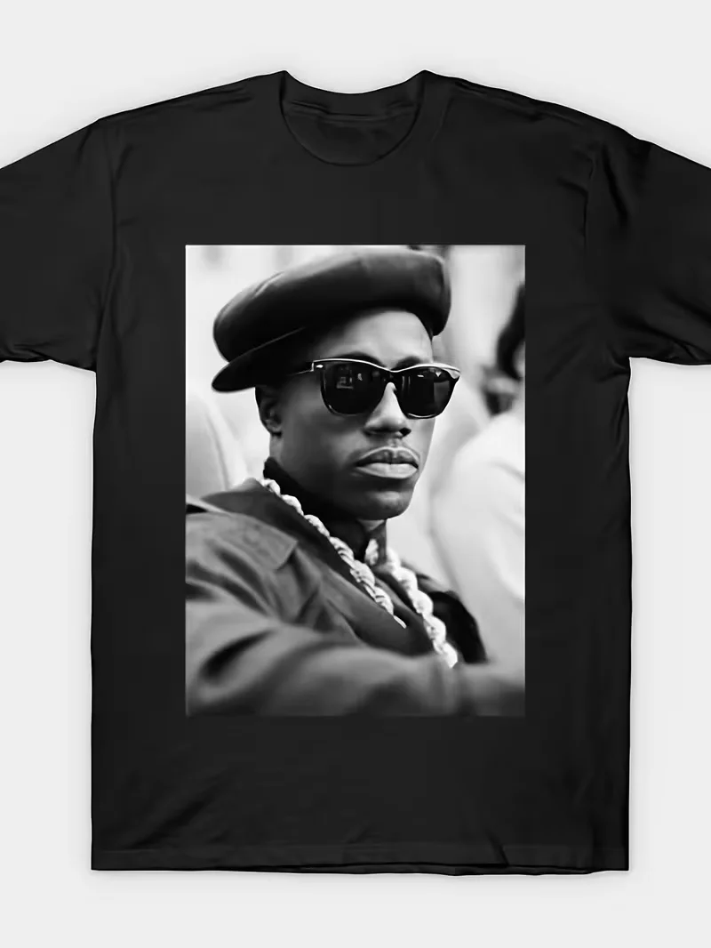 Men's Vintage Hip-Hop Design T-Shirt- 100% Material, Black, Classic Hip-hop T-shirt, Suitable for Everyday Street Fashion All Year Round, Ideal for Attending Concerts and Casual Outings, Sports T-shirt| Hip-hop Aesthetics| Durable and Long-lasting
