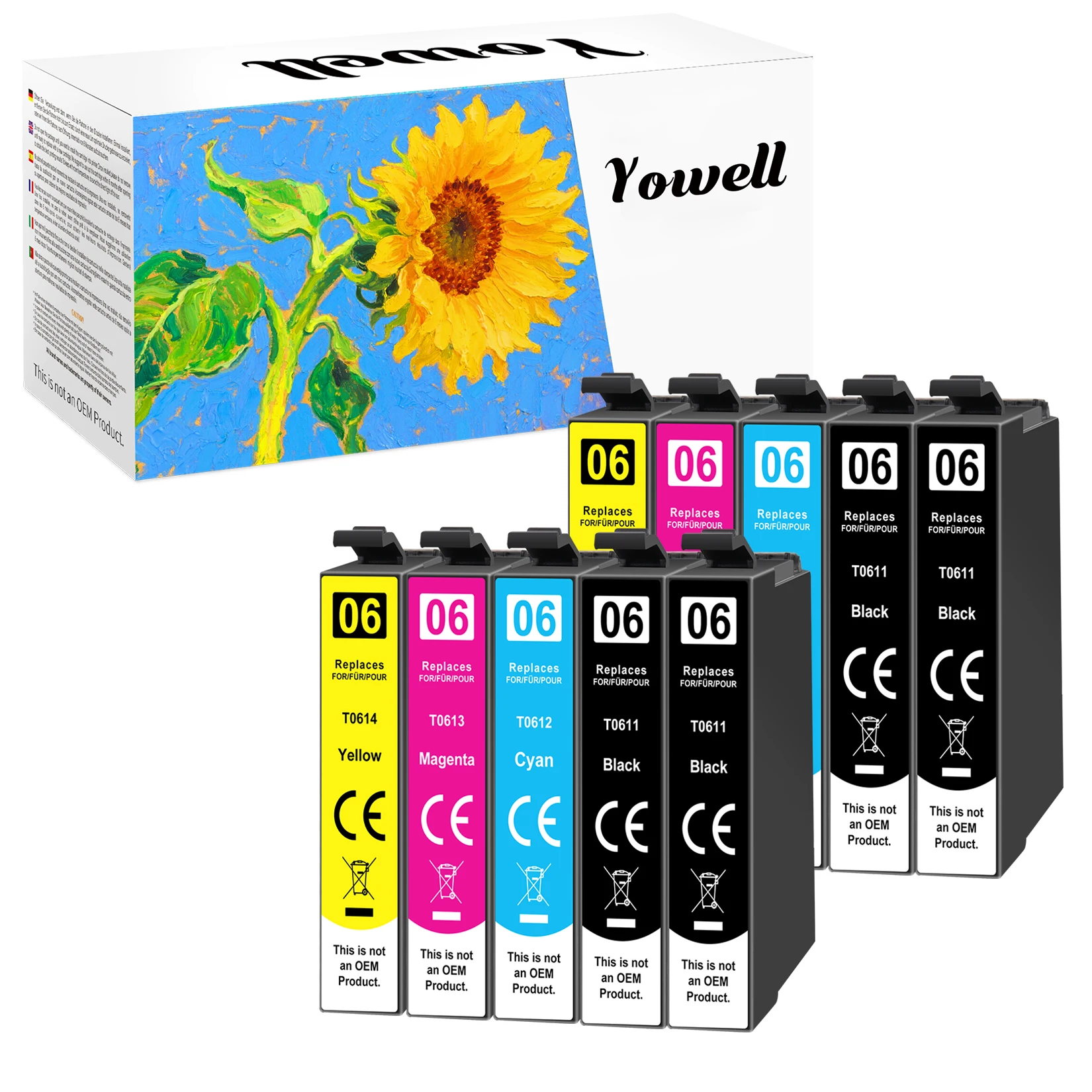 Yowell T061X T0611 T0612 T0613 T0614 Kompatible Tintenpatronen Kompatibel mit D68 D68PE D88 Plus D88PE DX 3800 – Detail 1