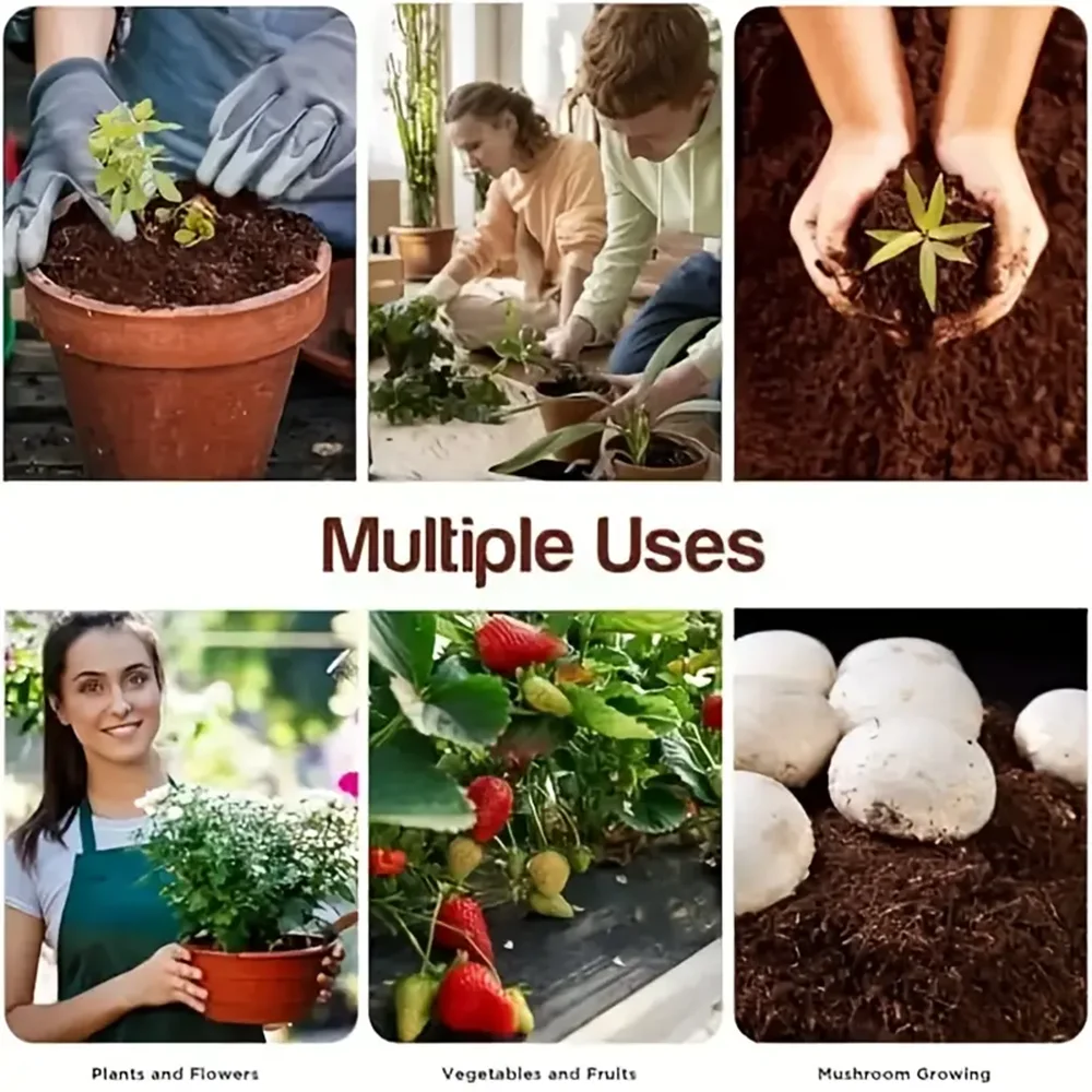 6 قطع من الطوب المصنوع من ألياف قشرة جوز الهند الطبيعية - توازن منخفض EC وPH، مناسب جدًا للبستنة وتنظيم التربة، للزراعة #5