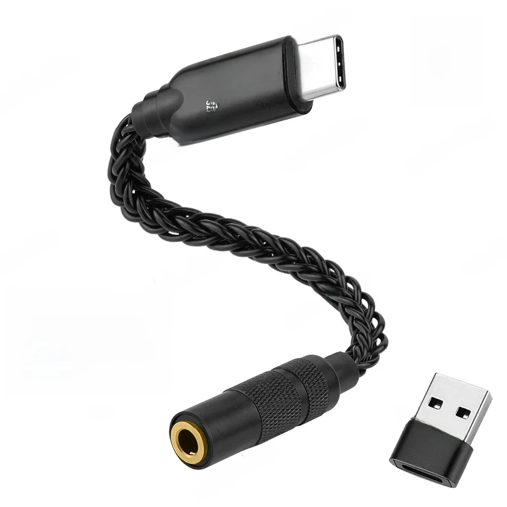 Wzmacniacz słuchawkowy CX31993 MAX97220 Podwójny układ scalony DAC HiFi Wzmacniacz audio IEM AMP Dekoder USB C do portu 3,5 mm z adapterem USB A — zdjęcie produktu 7