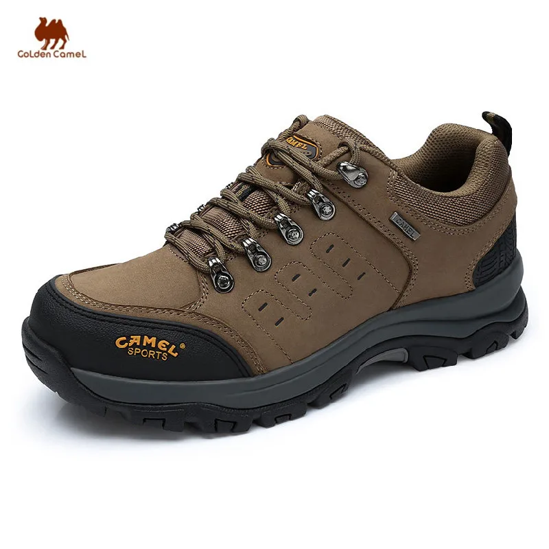 GOLDEN CAMEL Outdoor Waterproof Hiking Shoes Breathable Leather Tactical Trekking Shoes for Men 2023 Summer New Male Sneakers