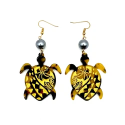 Various Shapes Fashion Women Earrings Hawaii Jewelry Tortoise Shell Drop Style Earrings With Different Designs