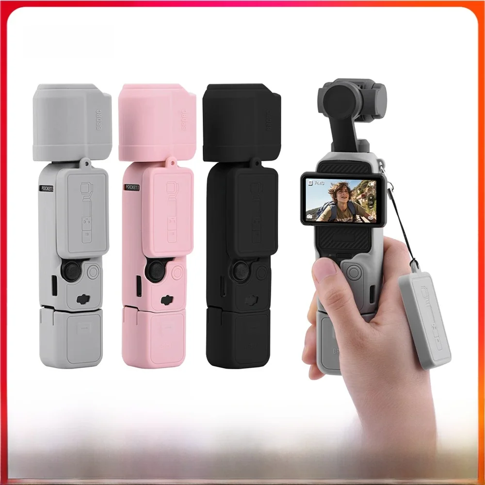 BRDRC Silikonowy pokrowiec na kamerę gimbalową DJI Osmo Pocket 3 Miękki futerał ochronny na obiektyw Pocket 3 Akcesorium do kamery — zdjęcie produktu 7