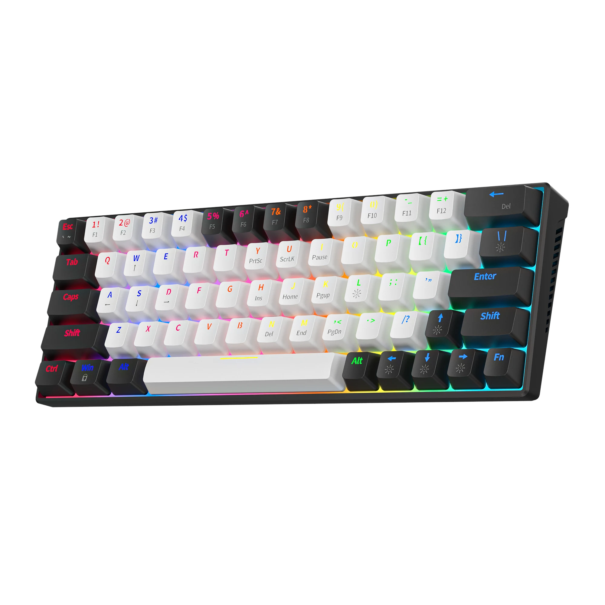 Ka6406 Mechanical Keyboard with Dynamic Rgb Light Support for Full Key No Punch, Suitable for Playing Games Conveniently and Qui