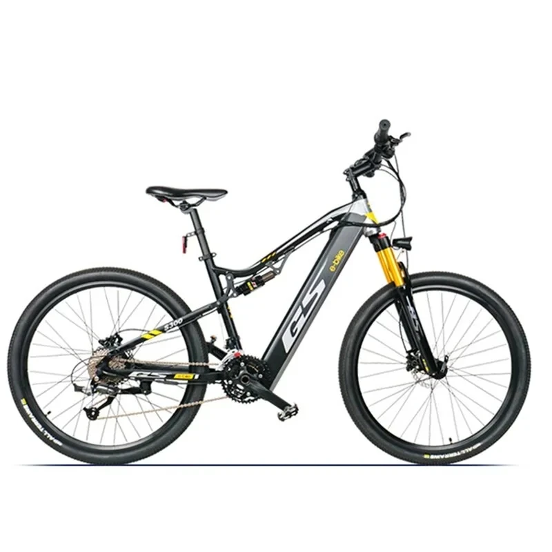 Mountain Bike elétrico com bateria de lítio, dianteiro e traseiro, amortecedores duplos, GS, 1000W, 48V, 17Ah, 27,5 in, Novo