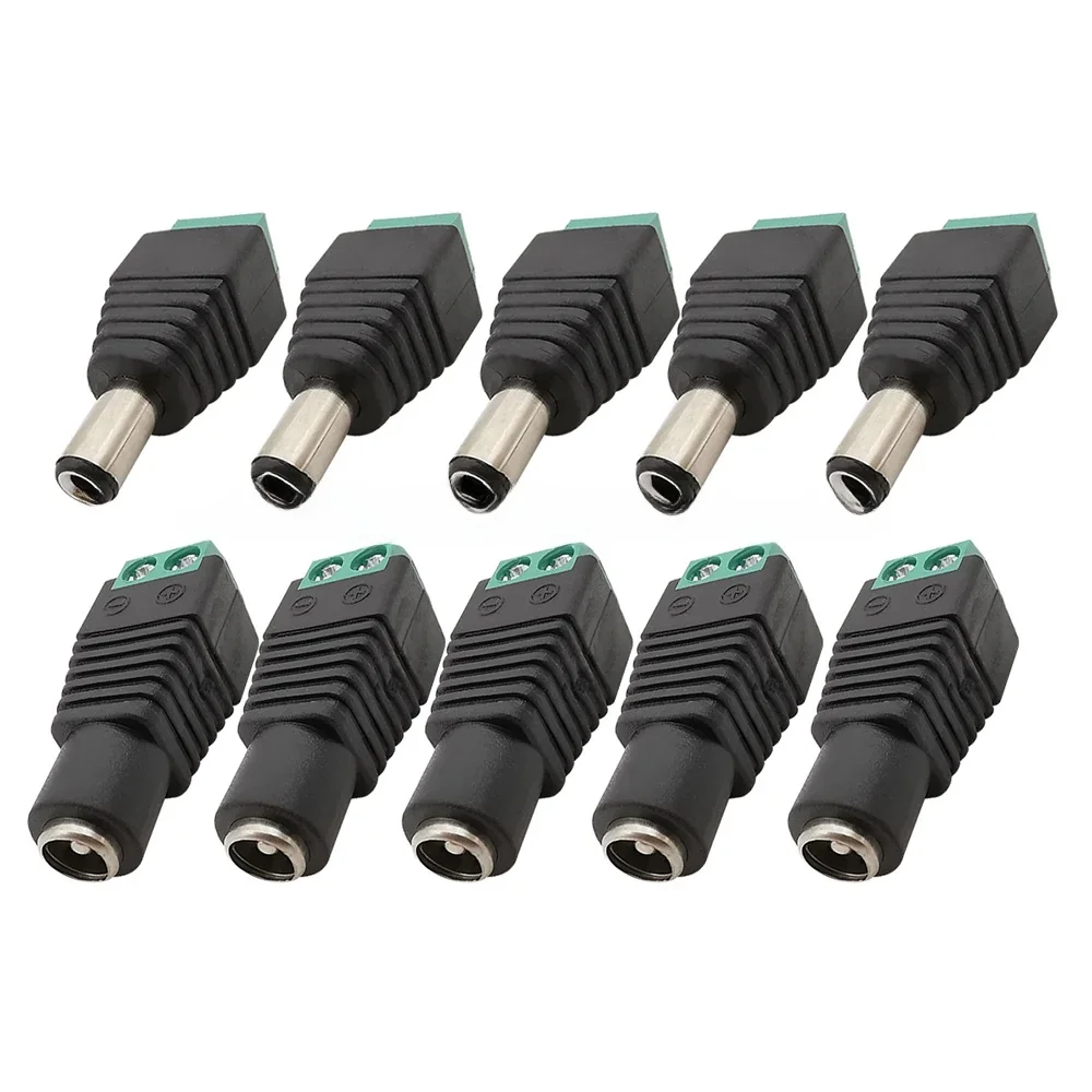 2/5/10Pcs 12V 5.5mm x 2.5mm żeński Adapter gniazda Jack wtyczka zasilania DC dla kamera telewizji przemysłowej złącze taśmy LED — zdjęcie 2