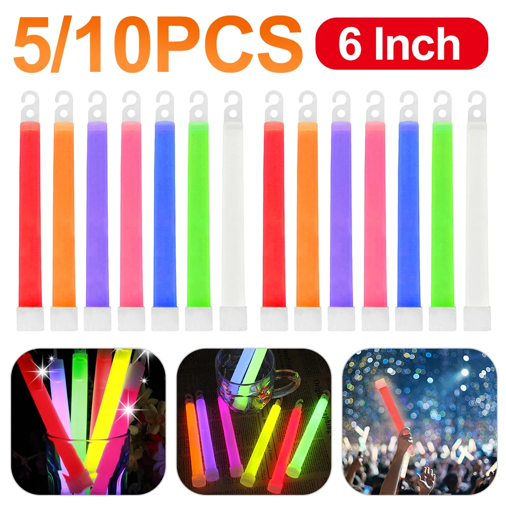 5/10pcs Glowing Stick Military Survival Kit Ultra Bright Emergency Light Sticks For Camping And Emergency Survival Earthquake