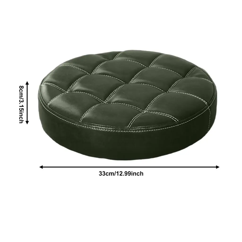 Cojín de asiento redondo para taburete de Bar, cubierta de cuero PU, parte superior del asiento, impermeable, fácil inst